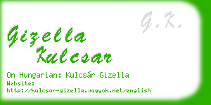 gizella kulcsar business card